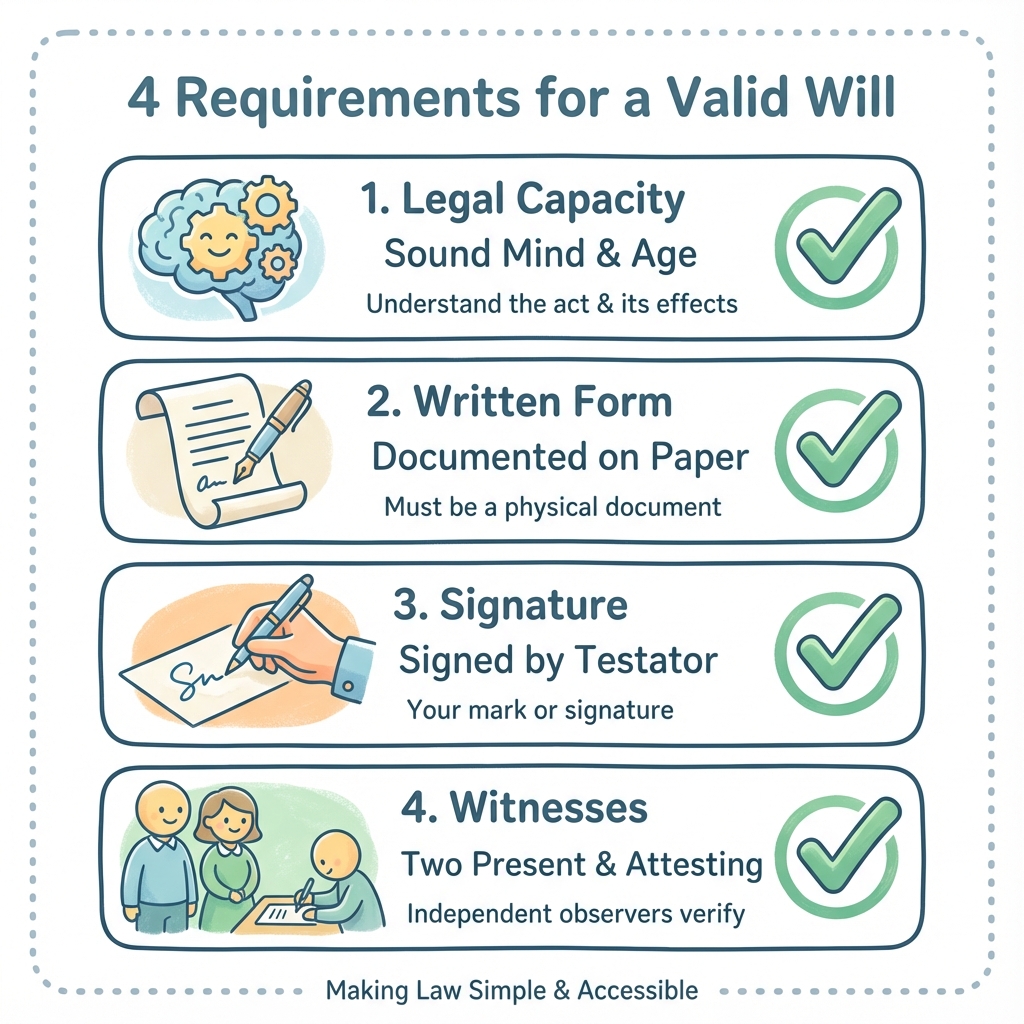 Requirements for a Valid Will Checklist